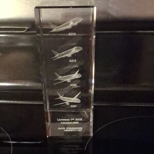 Air France Paperweight with Airbus  Airplane Models
